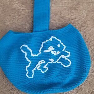 Detroit Lions hand crocheted tote bag/purse